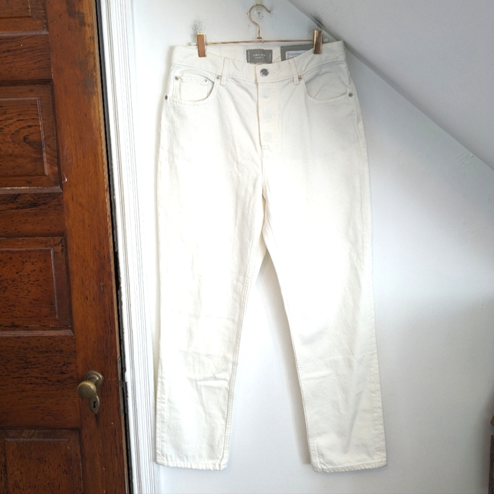 EVERLANE The 90's Cheeky Straight Leg Cotton Jean Bone White NEW Size 29 Regular